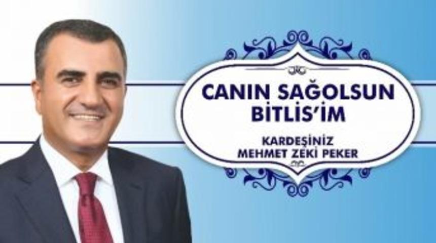 Ak Partili Peker&rsquo;den Bitlislilere Teşekk&uuml;r