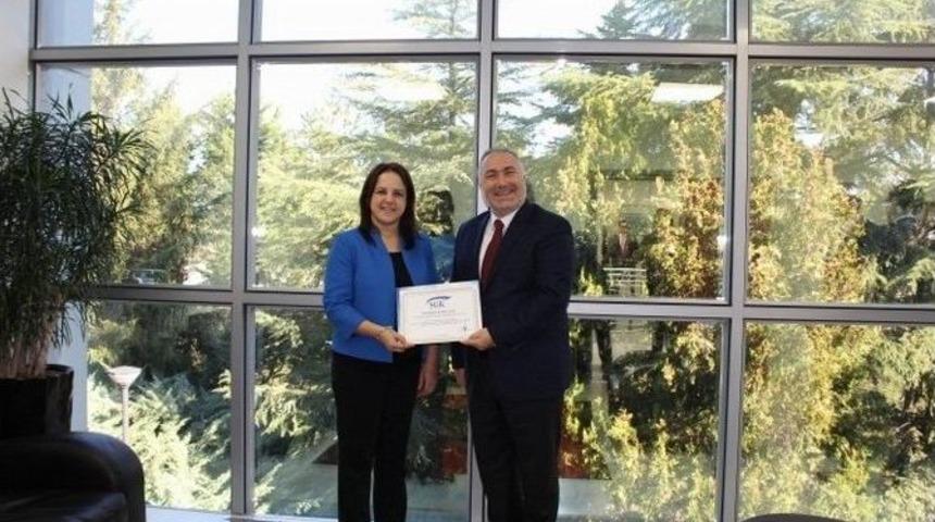 Sgk Tekirdağ İl M&uuml;d&uuml;rl&uuml;ğ&uuml;&rsquo;nden İşverenlere Teşekk&uuml;r Belgesi