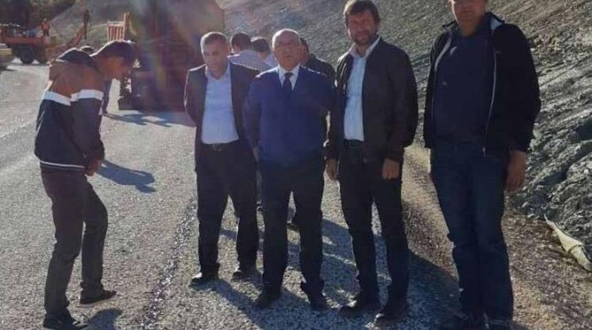 Karayolları B&ouml;lge M&uuml;d&uuml;r&uuml; Yazıcıoğlu&rsquo;ndan Yapımı Devam Eden Yolda İnceleme