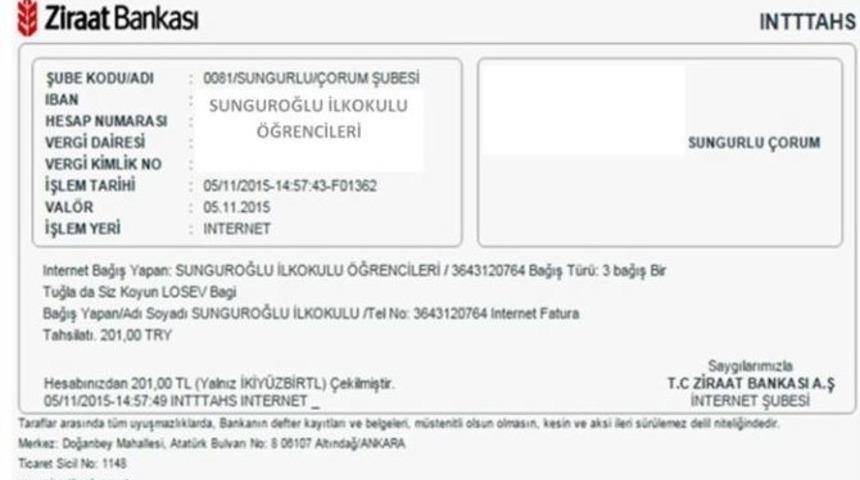Minik &Ouml;ğrencilerden L&ouml;sev&rsquo;e Destek
