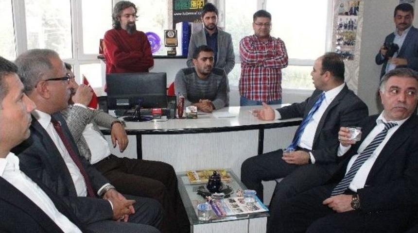 Başkan &Ccedil;ift&ccedil;i&rsquo;den, Ceylanpınar Gazeteciler Derneği&rsquo;ne Ziyaret