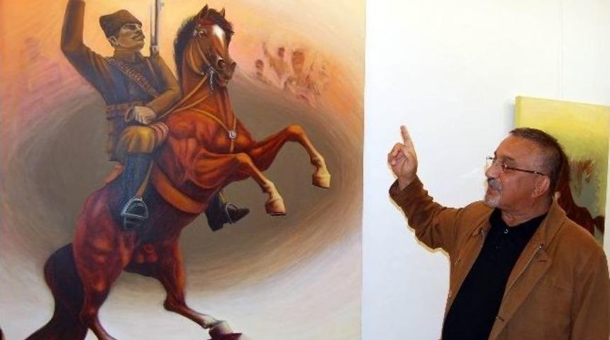 Ressam Durmuş Ali Ak&ccedil;a 27&rsquo;nci Kişisel Sergisini A&ccedil;tı