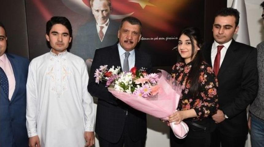 Yabancı Uyruklu &Ouml;ğrenciler, Başkan Selahattin G&uuml;rkan&rsquo;ı Ziyaret Etti