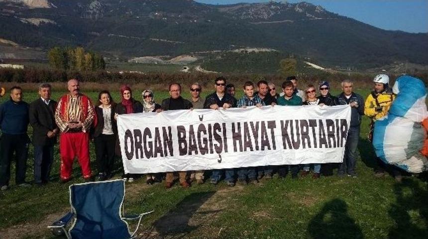 Organ Bağışı İ&ccedil;in G&ouml;ky&uuml;z&uuml;nde Pankart A&ccedil;tılar