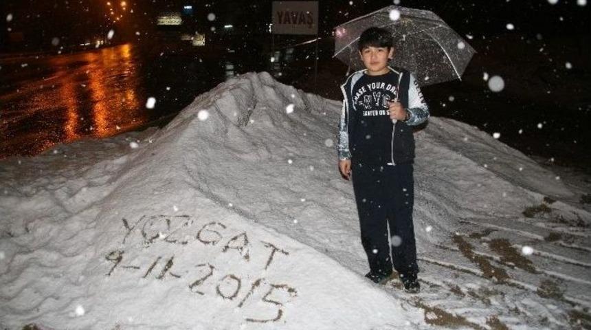 Yozgat&rsquo;a Mevsimin İlk Karı Yağdı