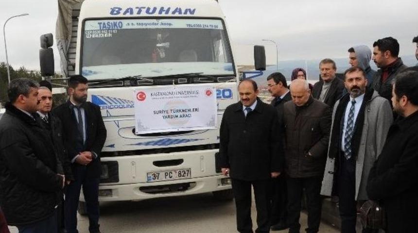 Kastamonu &Uuml;niversitesinden, Suriyeli T&uuml;rkmenlerine Yardım