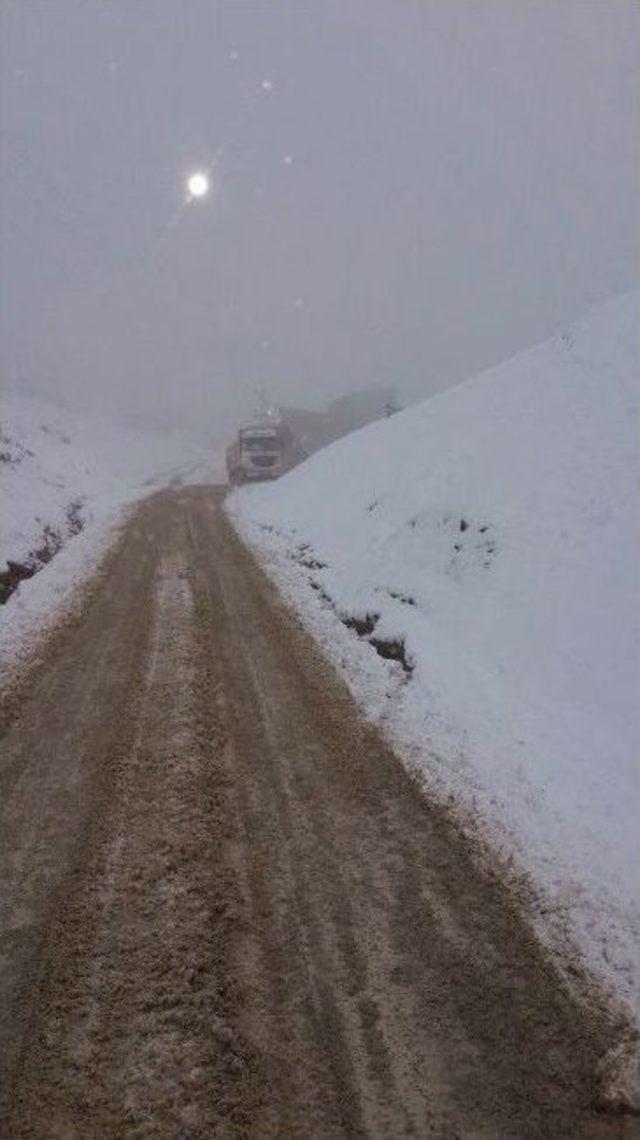 Sinop’ta Dolu Ve Kar Yağışı