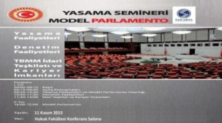 Sa&uuml;&rsquo;de &ldquo;yasama Semineri Model Parlamento&rdquo; İsimli Etkinlik D&uuml;zenlenecek