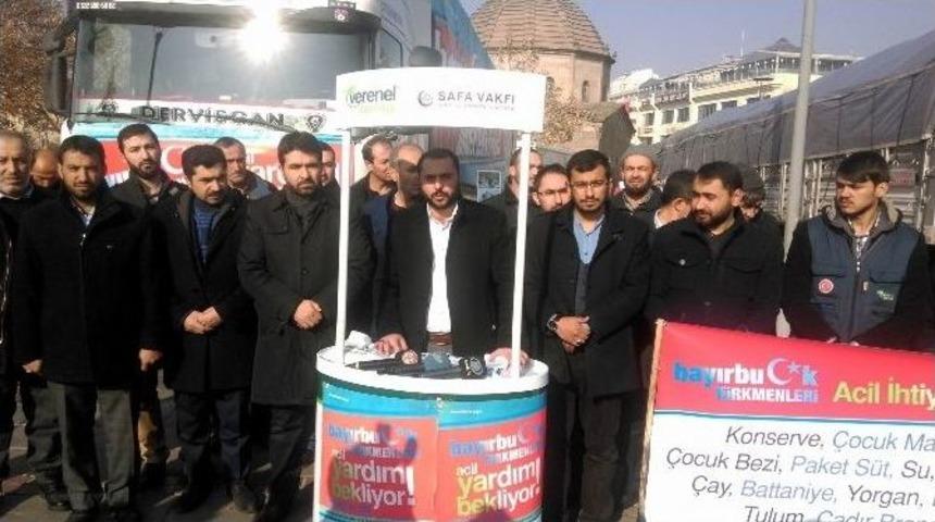 Verenel Derneği&rsquo;nden Bayırbucak T&uuml;rkmenleri&rsquo;ne 3 Tır Dolusu Yardım