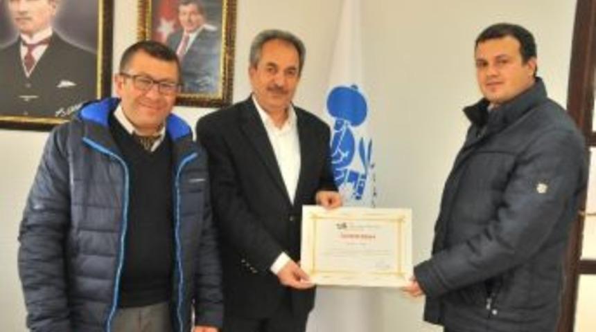 Akşehir Belediyesi’ne Tüik’ten Teşekkür Belgesi