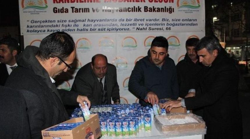 İl Gıda Tarım Ve Hayvancılık M&uuml;d&uuml;rl&uuml;ğ&uuml; S&uuml;t Dağıttı