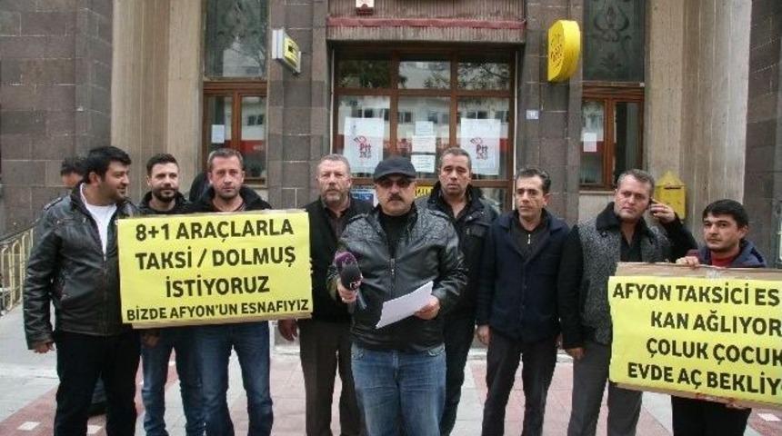 Afyonkarahisar&rsquo;da Taksici Esnafından &ldquo;dolmuş Taksi&rdquo; Eylemi