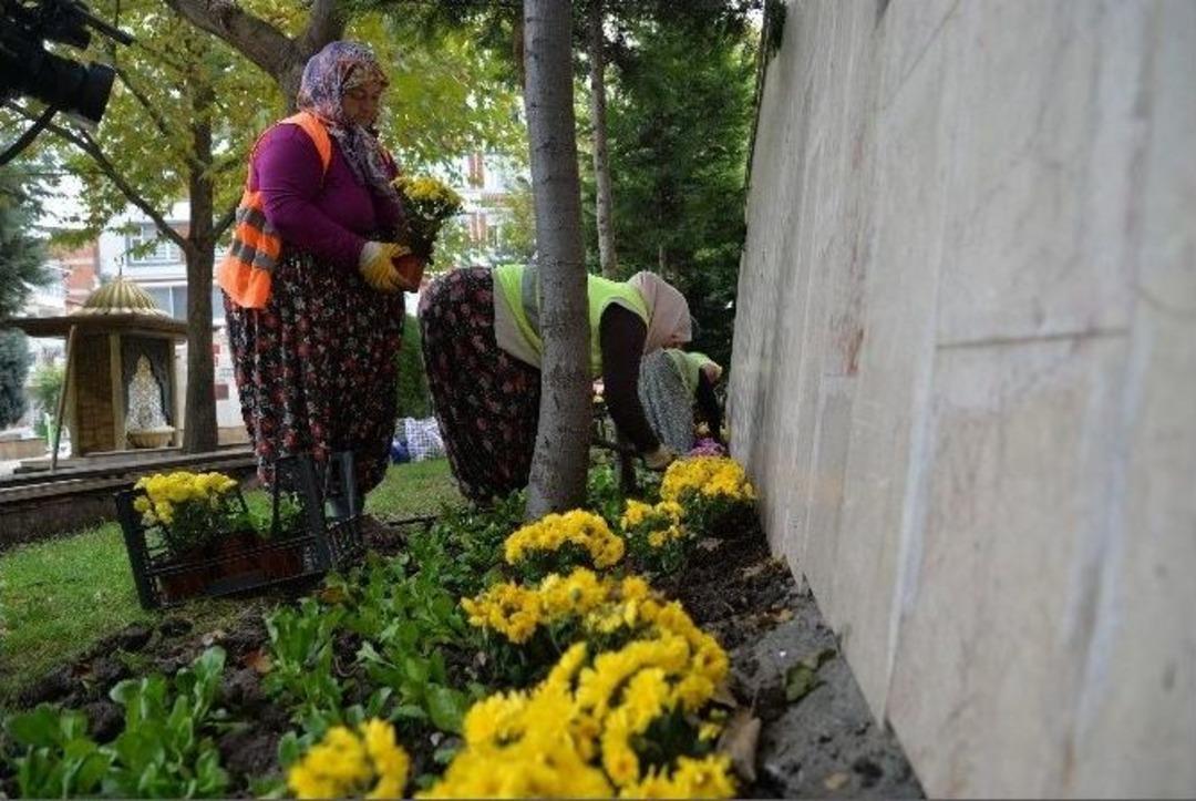Bilecik Rengarenk &Ccedil;i&ccedil;eklerle Bezeniyor
