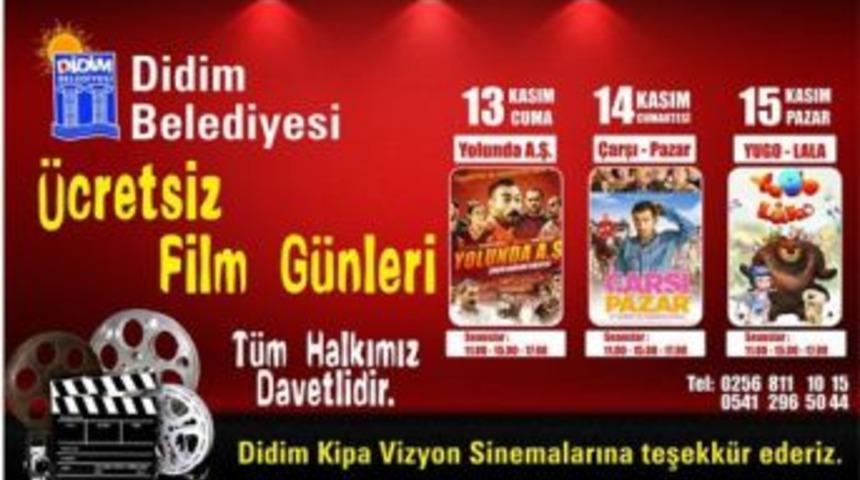 Didim&rsquo;de &Uuml;cretsiz Sinema G&uuml;nleri Başlıyor