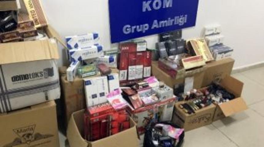 Manavgat Kom&rsquo;dan Ka&ccedil;ak Sigara Ve Makyaj Malzemesi Baskını
