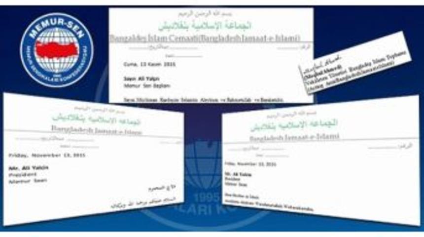 Cemaat-i İslami Genel Başkanından Memur-sen&rsquo;e Mektup