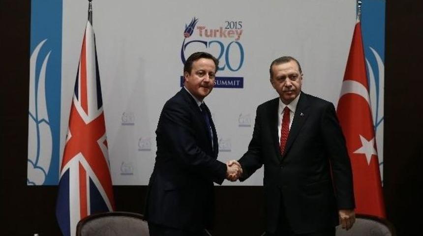 Cumhurbaşkanı Erdoğan, Cameron İle G&ouml;r&uuml;şt&uuml;