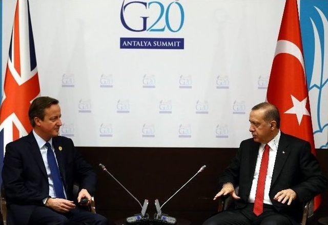 Cumhurbaşkanı Erdoğan, Cameron İle Görüştü