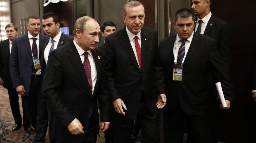 Erdoğan, Putin İle Suriye Ve B&ouml;lgesel Konuları Konuştu