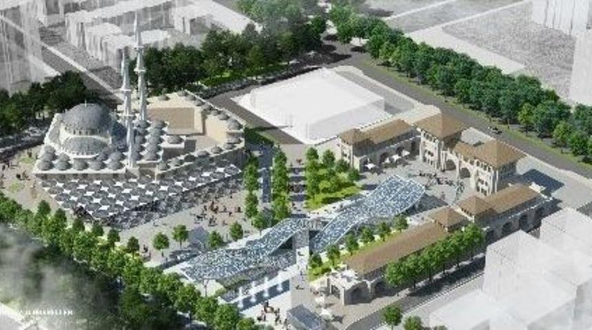 Fatih Sultan Mehmet Camii Ve &Ccedil;evresi Baştan Sona D&uuml;zenleniyor