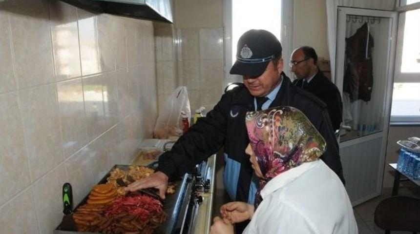 &Ccedil;an Belediyesinden Kantin Ve Okul &Ccedil;evresindeki İş Yerlerine Denetim