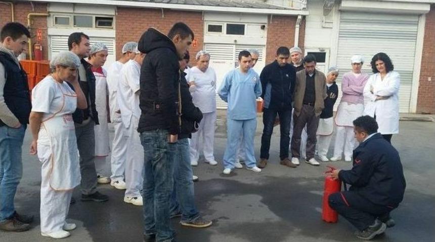 İtfaiyeden Halk Ekmek Fırını Personeline Eğitim
