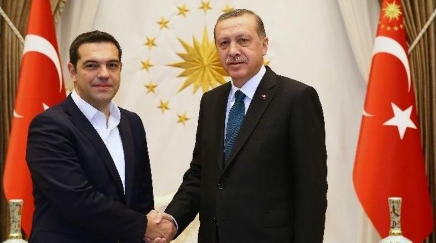 Cumhurbaşkanı Erdoğan, Yunanistan Başbakanı &Ccedil;ipras&rsquo;ı Kabul Etti