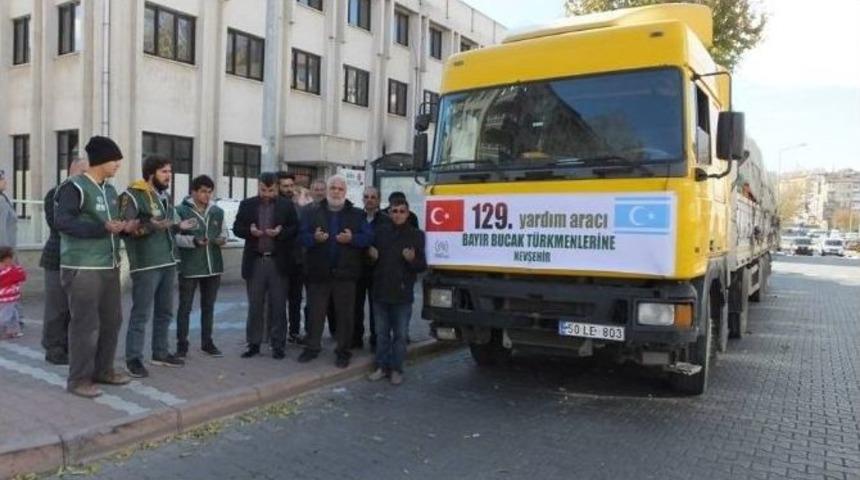 İhh Nevşehir T&uuml;rkmenlere 129. Tır Yardımını G&ouml;nderdi
