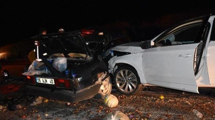 Kızılcahamam&rsquo;da Trafik Kazası: 1 &Ouml;l&uuml;, 1 Yaralı