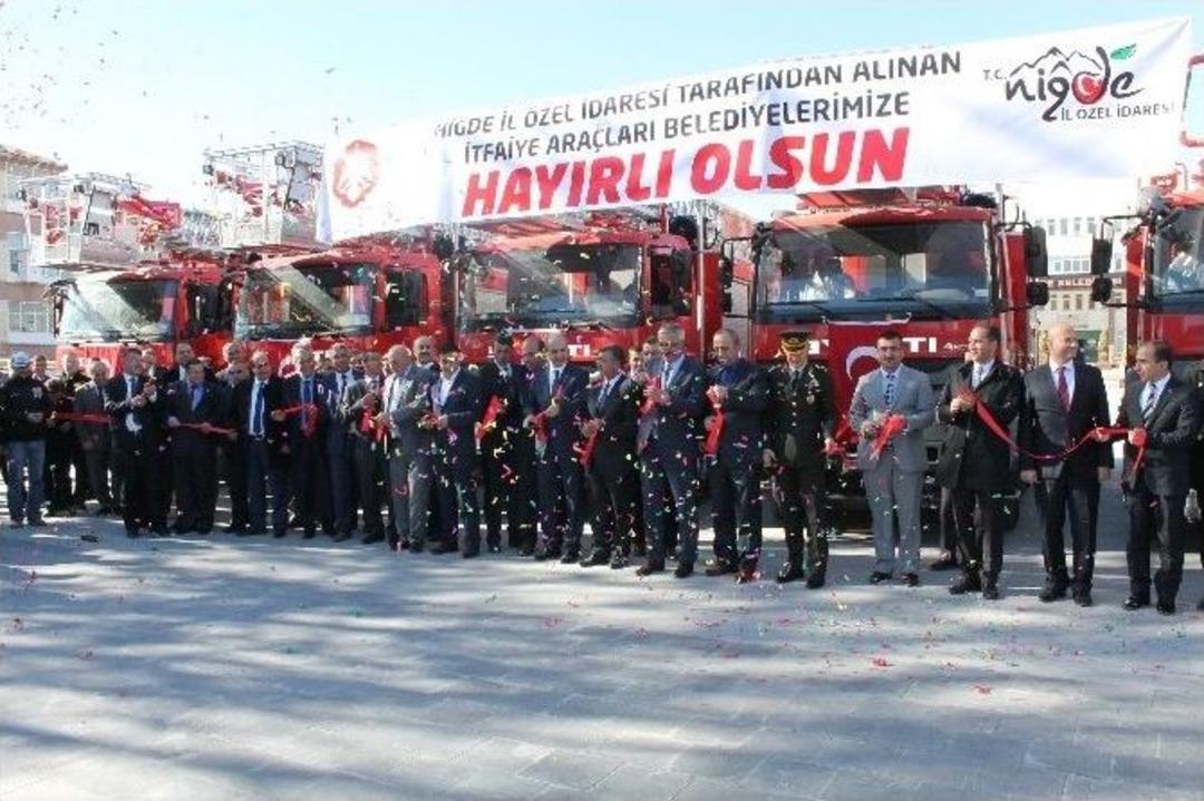 Niğde&rsquo;ye 6 İtfaiye Ve 2 Adet Seyyar Karakol Aracı Alındı