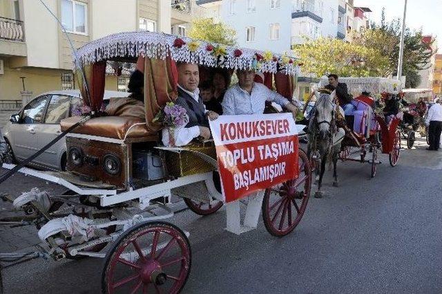 Antalya’da Toplu Ulaşıma Faytonlu Protesto