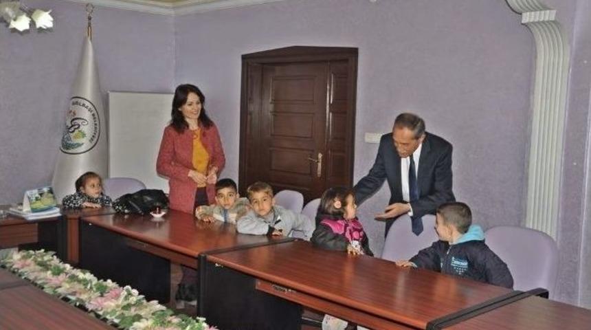 Anaokulu &Ouml;ğrencilerinden, Başkan &Ouml;zdemir&rsquo;e Ziyaret