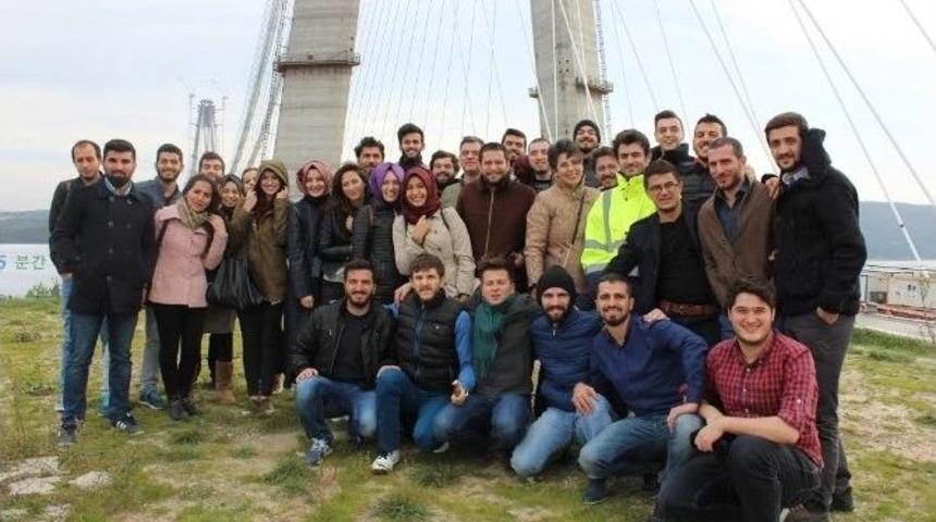 Dp&uuml;&rsquo;l&uuml; &Ouml;ğrenciler, Yavuz Sultan Selim K&ouml;pr&uuml;s&uuml; İnşaatını İnceledi