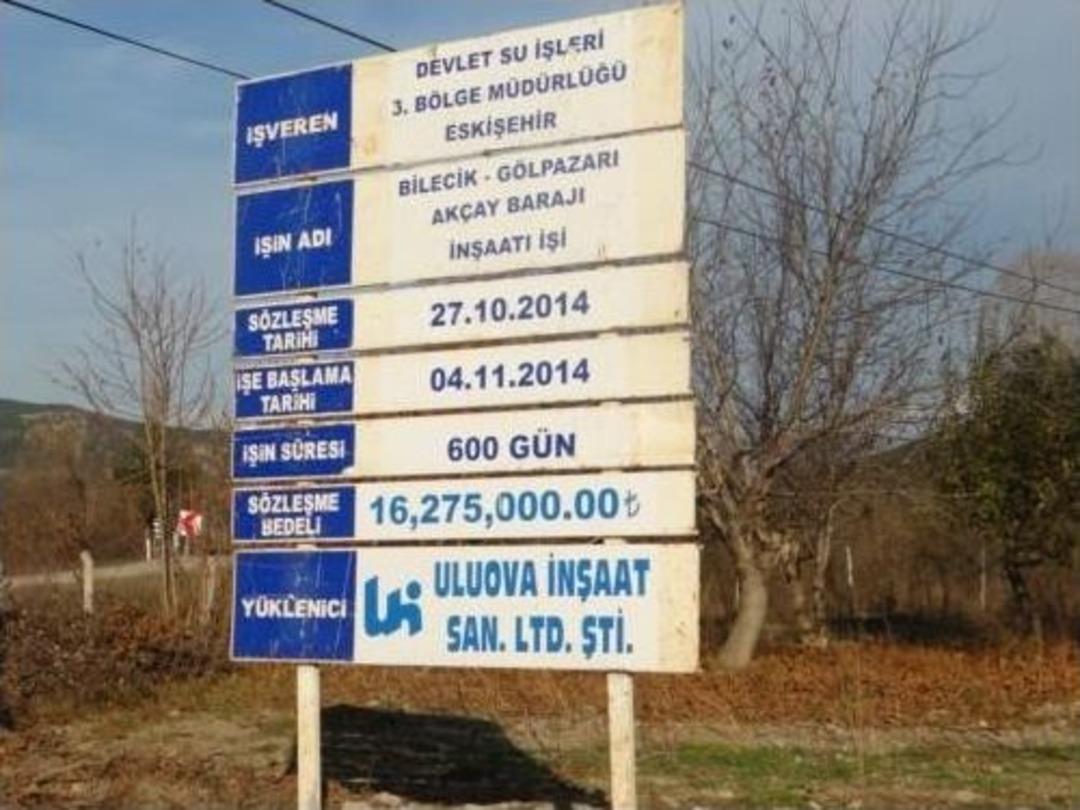 Ak&ccedil;ay Barajında &Ccedil;alışmalar Devam Ediyor