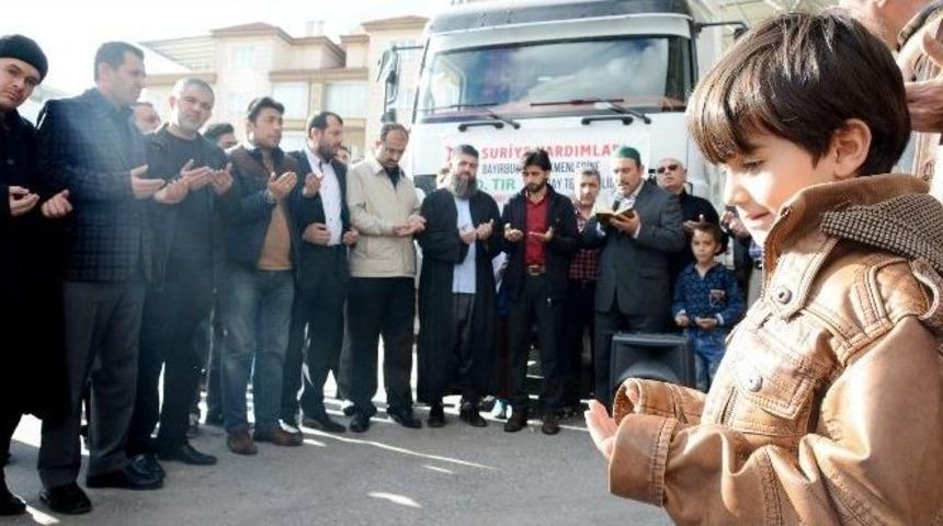 Aksaray&rsquo;dan Bayır-bucak&rsquo;a Tır Yardım