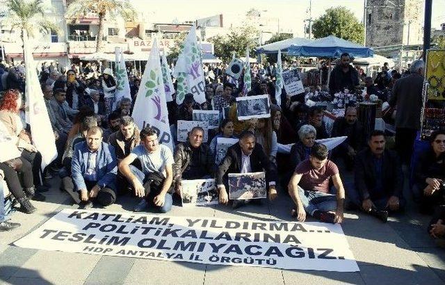 Hdp Antalya’dan ’tahir Elçi’ Protestosu