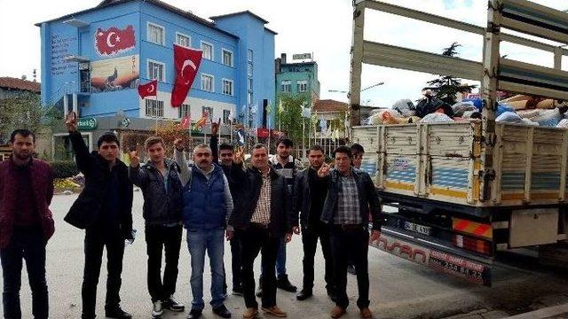 Sungurlu Ülkü Ocaklarından Türkmenlere Gıda Yardımı