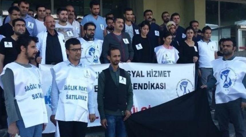 İdil&rsquo;de El&ccedil;i&rsquo;nin &Ouml;ld&uuml;r&uuml;lmesi Protesto Edildi