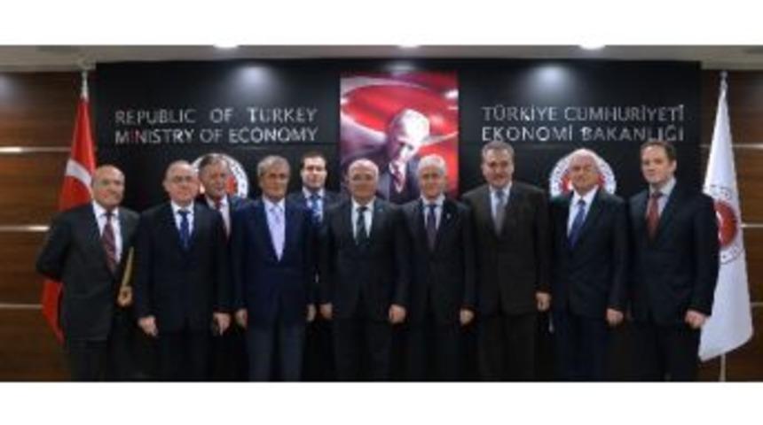 Ekonomi Bakanı Elitaş, T&uuml;rkiye M&uuml;teahhitler Birliği Heyetini Kabul Etti