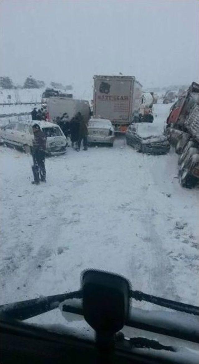 Karabük-ankara Karayolu Ulaşıma Kapandı