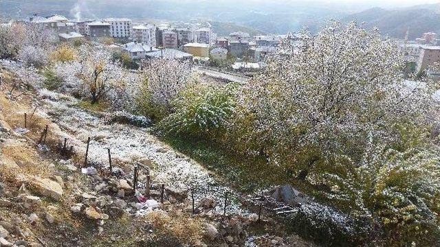 Diyarbakır’ın Kulp İlçesine Yılın İlk Karı Yağdı