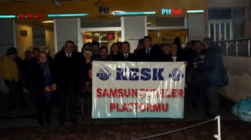 Kesk&rsquo;ten Suru&ccedil; Eylemlerine Katılan &Uuml;yelerine Destek
