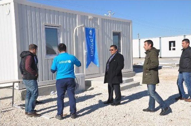 Çadır Kentte Unicef Afad İşbirliği İle Prefabrik Derslikler Kuruluyor