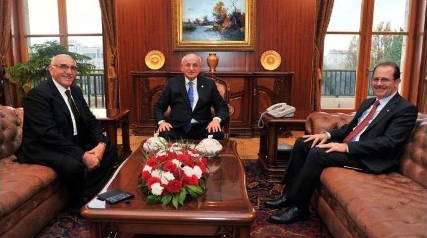 Rekt&ouml;r Coşkun, Tbmm Başkanı Kahraman&rsquo;ı Ziyaret Etti