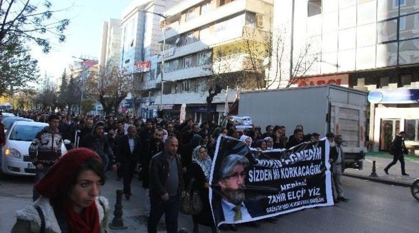 Gaziantep&rsquo;te Tahir El&ccedil;i Saldırısına Protesto