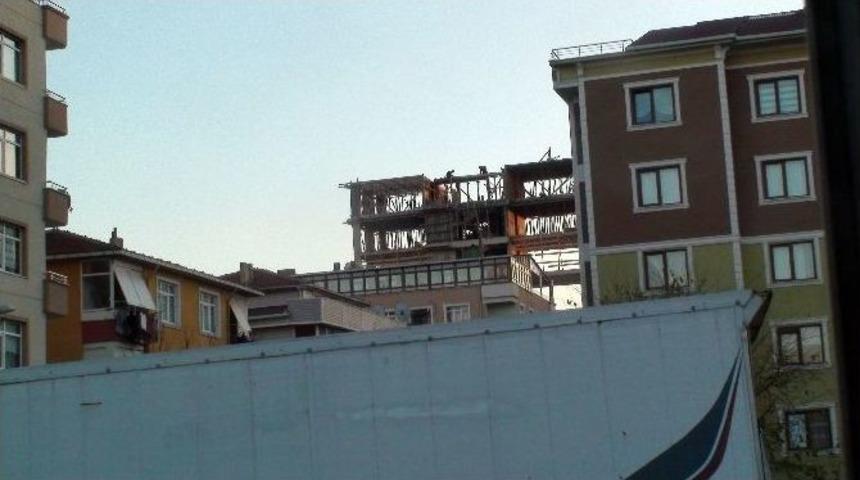 (&ouml;zel Haber) İş&ccedil;iler Metrelerce Y&uuml;ksekte &Ouml;nlemsiz &Ccedil;alışıyor