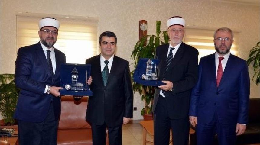 G&uuml;m&uuml;lcine Ve İske&ccedil;e M&uuml;ft&uuml;leri Vali D&uuml;zg&uuml;n&rsquo;&uuml; Ziyaret Etti