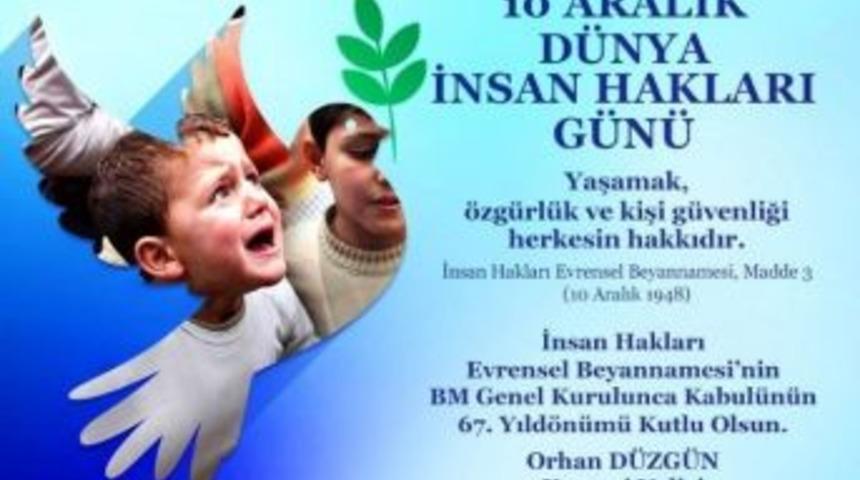 Vali Düzgün’den Dünya İnsan Hakları Günü Mesajı