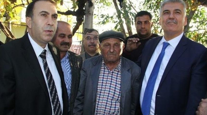 Kaymakam Altan, Evi Yanan Cin Ailesini Ziyaret Etti