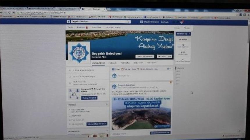 Beyşehir Belediyesi Birimlerinin &Ccedil;alışmaları Sosyal Medyada
